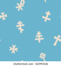 Seamless background with different crosses for your design