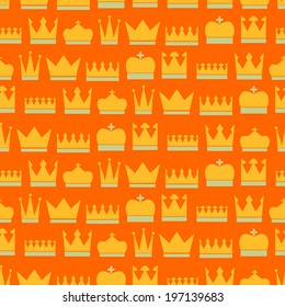  Seamless background with different crowns