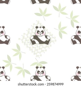 seamless background from a different funny Panda