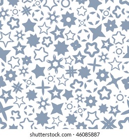 Seamless background with different stars.