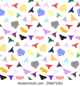 Seamless background with different types of panties