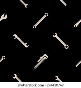 Seamless background with diffrent wrench for your design
