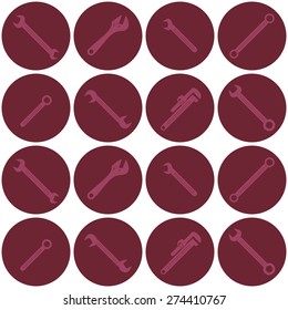 Seamless background with diffrent wrench for your design