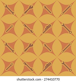 Seamless background with diffrent wrench for your design