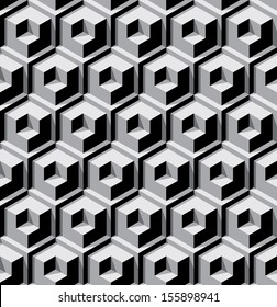 seamless background with dimensional contrast cubes 