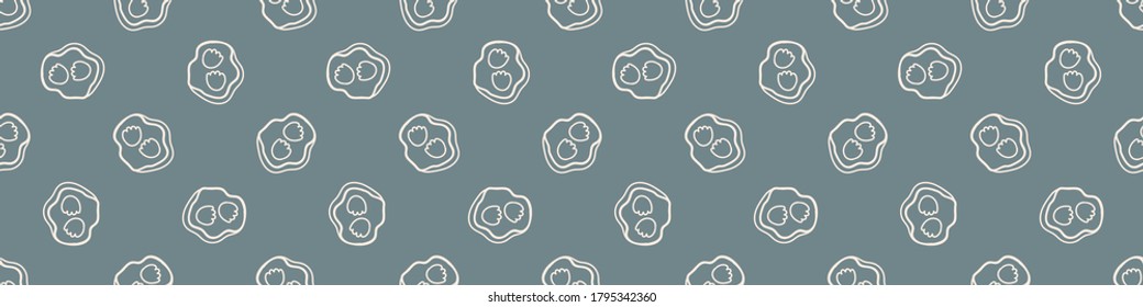 Seamless Background Dinosaur Fossil Track Gender Neutral Baby Border Pattern. Simple Whimsical Minimal Earthy 2 Tone Color. Kids Nursery Decor Edging Fashion Ribbon Trim.