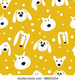Seamless background with dogs