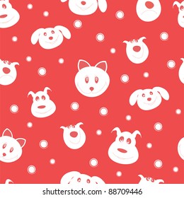 Seamless background with dogs