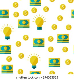 Seamless background with dollar signs. Can be used for wallpaper, pattern fills, web page background, surface textures.