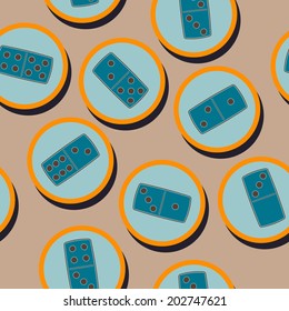 Seamless background with dominoes