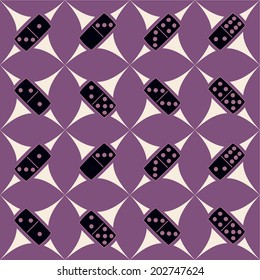 Seamless background with dominoes
