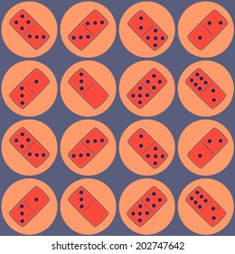 Seamless background with dominoes