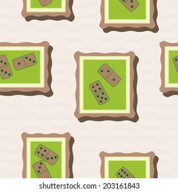 Seamless background with dominoes