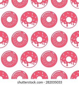 Seamless background with donut icons