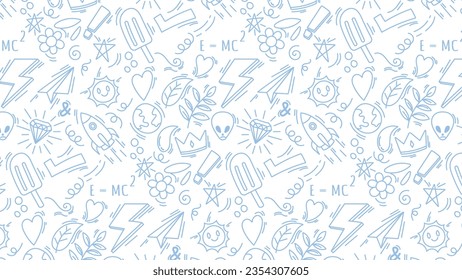 seamless background doodle abstract hand drawing free draw