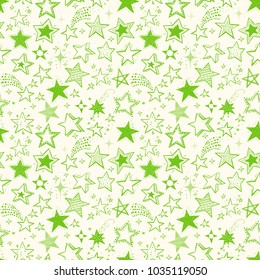 Seamless background with doodle stars