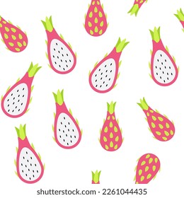 seamless background with dragonfruit, dragon fruit	
