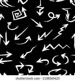 Seamless background of the drawn arrows