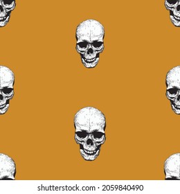 Nahtloser Hintergrund gezeichneter menschlicher Skulpturen