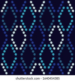 Seamless background with drawn stars. Night sky. Vector illustration for web design or print.