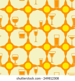 seamless background with Drink glass for your design 