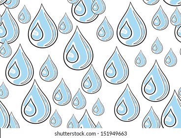 Seamless background with drops. Vector illustration.