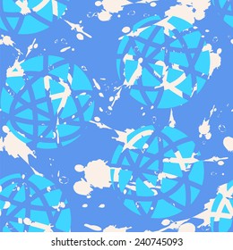 Seamless background with earth globe.