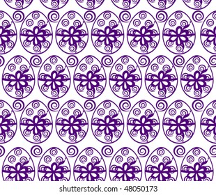 Seamless Background with Easter Eggs in purple color