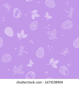 Es un fondo sin fisuras. Para las vacaciones de Pascua. Mariposas, huevos, libélulas...