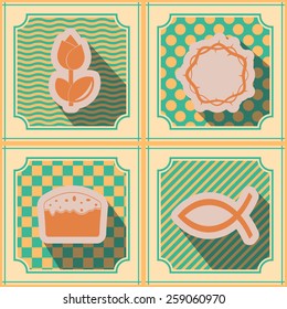 Seamless background with easter symbols for your design