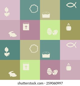 Seamless background with easter symbols for your design