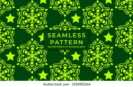 Seamless background Eastern style blue and red. Arabic Pattern. Mandala ornament. Elements of flowers and leaves. Vector illustration. Use for wallpaper, print packaging paper, textiles.