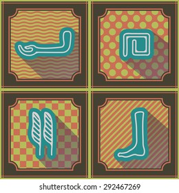 Seamless background with Egyptian hieroglyphs for your design