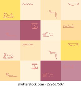 Seamless background with Egyptian hieroglyphs for your design