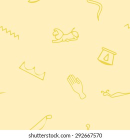 Seamless background with Egyptian hieroglyphs for your design