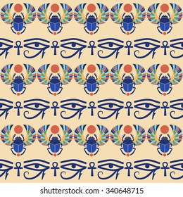 Seamless  background. Egyptian ornament. Vector illustration