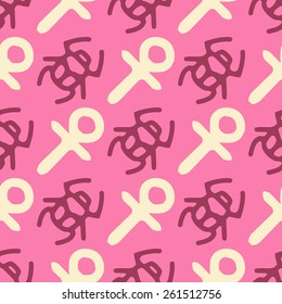 Seamless background with Egyptian symbols for your design