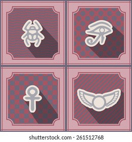 Seamless background with Egyptian symbols for your design