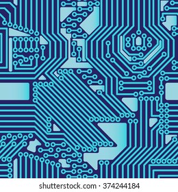 Seamless background of electrical circuit of computer board device (motherboards).
Blue Light Abstract Technology background for computer graphic website internet business. Electrical circuit