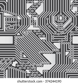 Seamless background of electrical circuit of computer board device (motherboards).
Gray Light Abstract Technology background for computer graphic website internet business. Electrical circuit