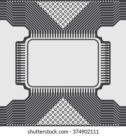 Seamless background of electrical circuit of computer board device (motherboards).
Gray Light Abstract Technology background for computer graphic website internet business. Electrical circuit