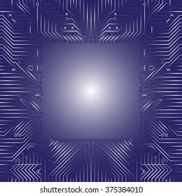 Seamless background of electrical circuit of computer board device (motherboards). Blue Light Abstract Technology background for computer graphic website internet business. Electrical circuit. 