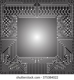 Seamless background of electrical circuit of computer board device (motherboards). Gray Light Abstract Technology background for computer graphic website internet business. Electrical circuit. 