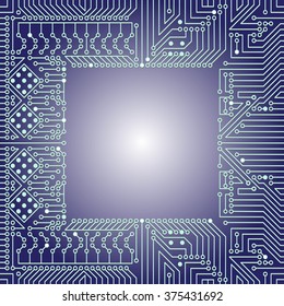 Seamless background of electrical circuit of computer board device (motherboards). Blue Light Abstract Technology background for computer graphic website internet business. Electrical circuit. 