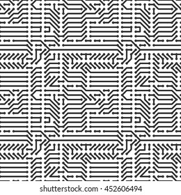 Seamless background of electrical circuit of computer board device. Light Abstract Technology pattern for computer graphic website internet business. 