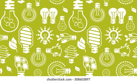 Seamless background with electricity symbols.