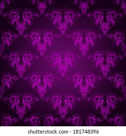 Seamless background with elegant damask ornament.  Royal wallpaper.
