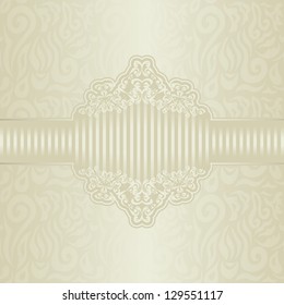 Seamless background with an elegant floral frame in pastel colors. Retro style
