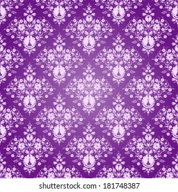 Seamless background with elegant flowers.  Royal wallpaper.