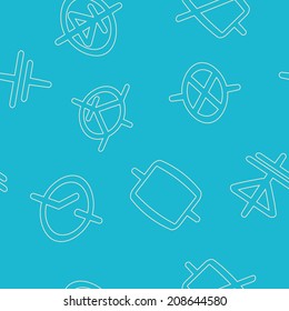 seamless background with elements of electronic board